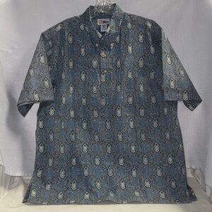 Reyn Spooner Hawaiian Aloha Shirt Pullover Pineapple Print Cotton Blend Sz XL